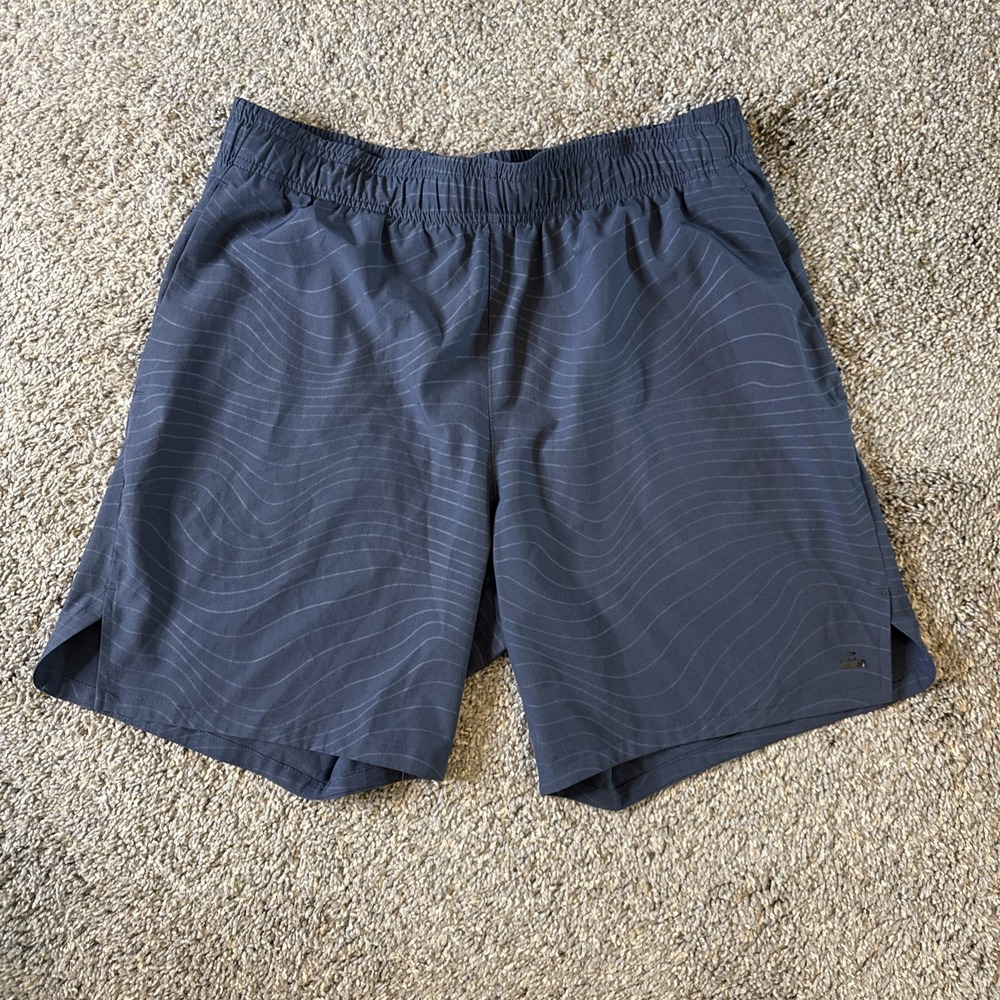Layer 8 Men's Qwick-Dry Athletic Training Shorts 7" Inseam Stretch Blue Size M